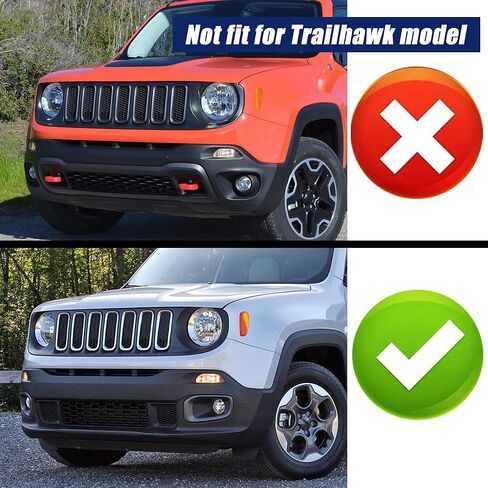Front Bumper Lip Splitter Compatible with Jeep Renegade 2015-2018 Exterior Accessories Under Chin Spoiler Body Kit Add Underbody Lip On Not for Trailhawk ABS Material Gloss Black in Saudi Arabia