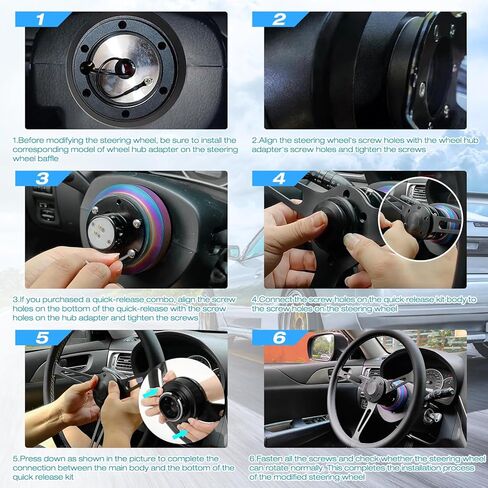 15 Inch Steering Wheel,6 Bolt 3 Spokes Chrome-Plated aluminum alloy Black Microfiber Leather Grip Deep Dish 54MM with horn Fit for Cars,for Classic Car,for Vintage Car steering wheel in Saudi Arabia