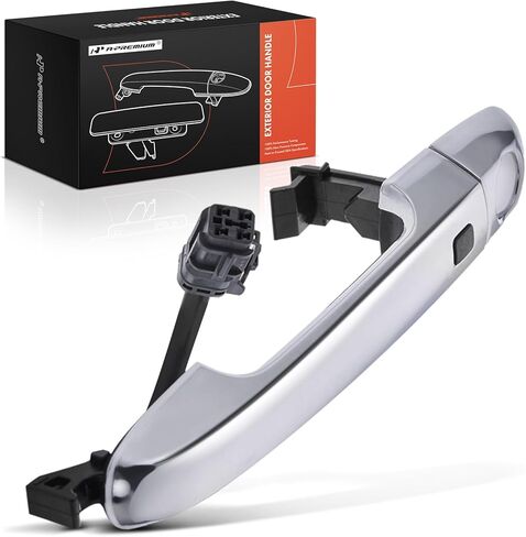 A-Premium Front Left Driver Side Exterior Door Handle with Keyhole Compatible with Kia Forte 2011-2013 Hatchback, Forte 2010-2013 Sedan, Forte Koup 2010-2013 Coupe, Chrome, Replace# 826521M240 in Kuwait