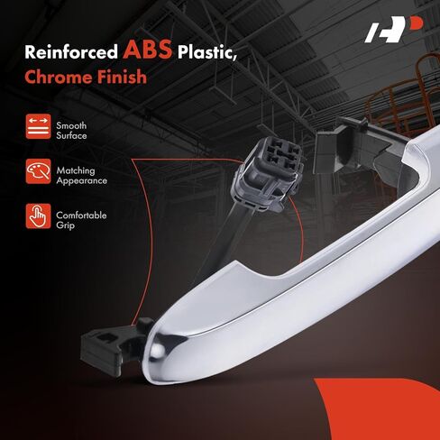 A-Premium Front Left Driver Side Exterior Door Handle with Keyhole Compatible with Kia Forte 2011-2013 Hatchback, Forte 2010-2013 Sedan, Forte Koup 2010-2013 Coupe, Chrome, Replace# 826521M240 in Kuwait