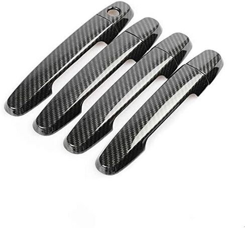 for Toyota Corolla Axio Altis 2008-2013 Chrome Carbon Fiber Car Door Handle Cover Trim Car Styling Accessories Overlay Sticker - ( Color Name: Chrome 1 Keyhole ) in Kuwait