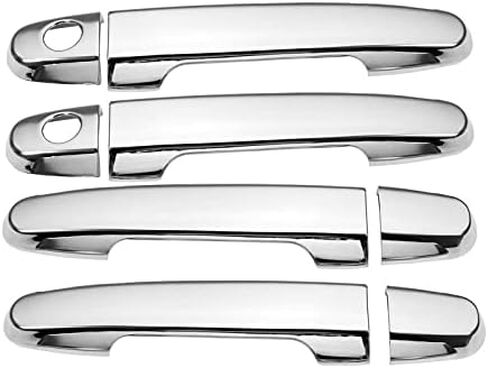 for Toyota Corolla Axio Altis 2008-2013 Chrome Carbon Fiber Car Door Handle Cover Trim Car Styling Accessories Overlay Sticker - ( Color Name: Chrome 1 Keyhole ) in Kuwait