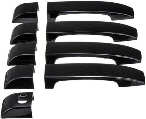 for Land Rover/Range Rover L322 Door Handle Cover Trim, Glossy Black ABS 9PC Set, Exterior Handle Bezel Protector 2002-2012 in Saudi Arabia