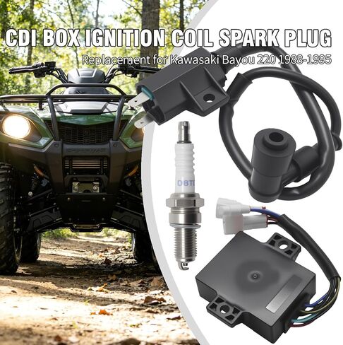 SYOWADA ملف الإشعال CDI Box مجموعة قابس الإشعال، بديل لـ Kawasaki Bayou 220 1988-1995، متوافق مع الموديلات 21121-1160، 21119-1457 in Kuwait