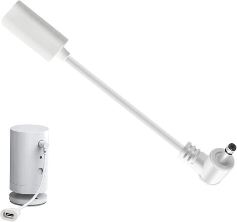 Tonton USB-C إلى محول قابس أسطواني للألواح الشمسية Ring USB-C إلى كاميرات الأمان ذات قابس الأسطوانات، متوافق مع كاميرا Stick Up Cam (الجيل الثاني/الثالث) وكاميرا Spotlight، أبيض in Kuwait