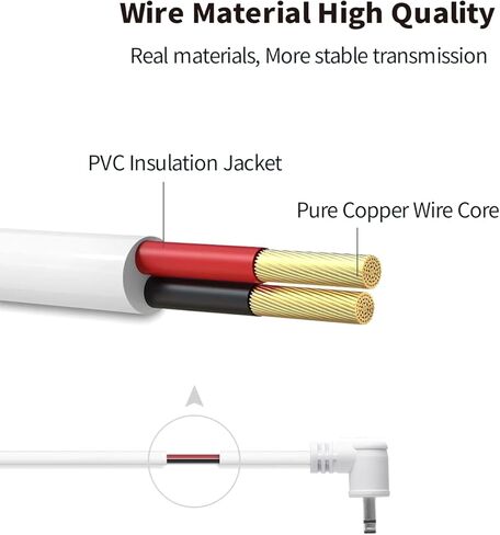 Tonton USB-C إلى محول قابس أسطواني للألواح الشمسية Ring USB-C إلى كاميرات الأمان ذات قابس الأسطوانات، متوافق مع كاميرا Stick Up Cam (الجيل الثاني/الثالث) وكاميرا Spotlight، أبيض in Kuwait