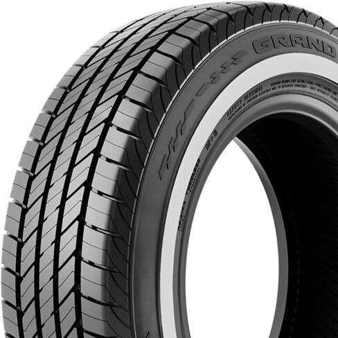 Venom Power Grand AM Passenger Car All-Season Touring Radial Tire-155R15 155X15 155-15 82S نطاق التحميل SL 4-Ply WSW جدار جانبي أبيض in Kuwait