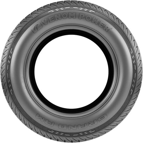 Venom Power Grand AM Passenger Car All-Season Touring Radial Tire-155R15 155X15 155-15 82S نطاق التحميل SL 4-Ply WSW جدار جانبي أبيض in Kuwait