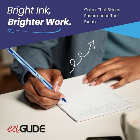 أقلام حبر TriGrip Ballpoint Pen 10 عبوات، أقلام حبر جاف متعددة العبوات، نقطة متوسطة (1.0 مم) للكتابة اليدوية السلسة وأقلام أسطوانية مثلثة التدفق المتسقة للمدرسة والمنزل والمكتب (10، متنوعة) in Kuwait