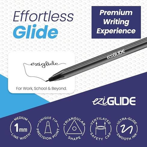 أقلام حبر TriGrip Ballpoint Pen 10 عبوات، أقلام حبر جاف متعددة العبوات، نقطة متوسطة (1.0 مم) للكتابة اليدوية السلسة وأقلام أسطوانية مثلثة التدفق المتسقة للمدرسة والمنزل والمكتب (10، متنوعة) in Kuwait