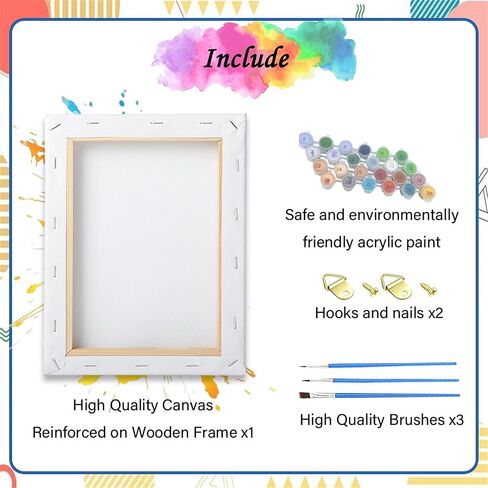 Hestarcul Paint by Numbers Kits for Adults,ButterflyEasy Adult Painting by Number on Canvas for Beginner,Animal DIY Watercolor Painting for Gift Home Decor Relax. in Saudi Arabia