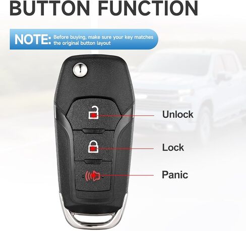 2 Pcs Smart Key Fob Replacement Remote fits forFord F-150 2015-2022 F-250/F-350/F-450/F-550 2017-2022 Explorer 2016-2022 Ranger 2019-2022 Ecosport Bronco Car Keyless Entry Remote N5F-A08TAA 315Mhz 49 in Saudi Arabia