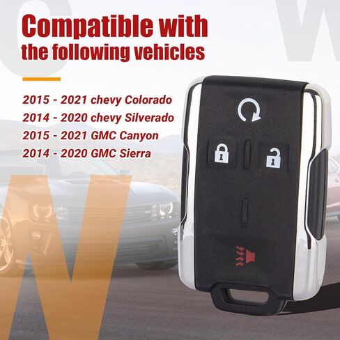 Key Fob Replacement Compatible with 2014-2020 Chevy Silverado/Colorado/GMC Sierra/GMC Canyon Keyless Entry Remote Control M3N32337100, Set of 2 in Saudi Arabia