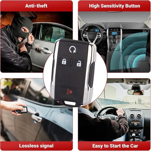 Key Fob Replacement Compatible with 2014-2020 Chevy Silverado/Colorado/GMC Sierra/GMC Canyon Keyless Entry Remote Control M3N32337100, Set of 2 in Saudi Arabia