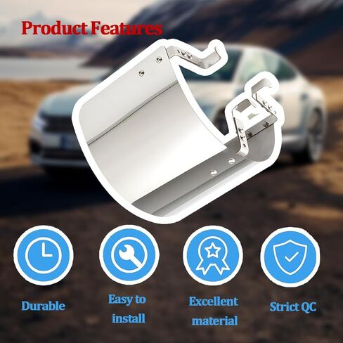Car Air Intake Filter Cover, Stainless Steel Heat-Insulation Vehicle Intake Shield Cover, Automotive Air Filters Engine Bay Heat Guard, Compatible with 2.5-3.5" Cone in Saudi Arabia