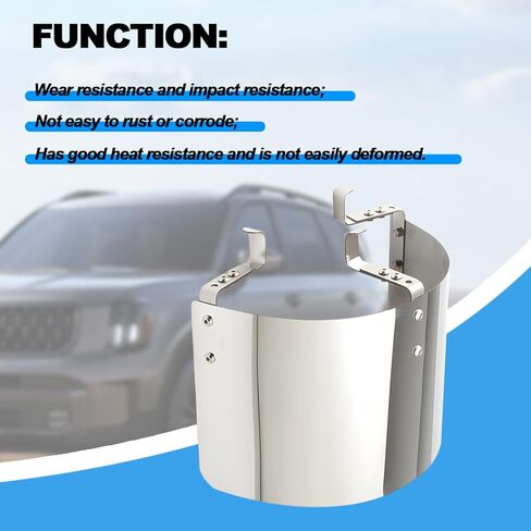 Car Air Intake Filter Cover, Stainless Steel Heat-Insulation Vehicle Intake Shield Cover, Automotive Air Filters Engine Bay Heat Guard, Compatible with 2.5-3.5" Cone in Saudi Arabia