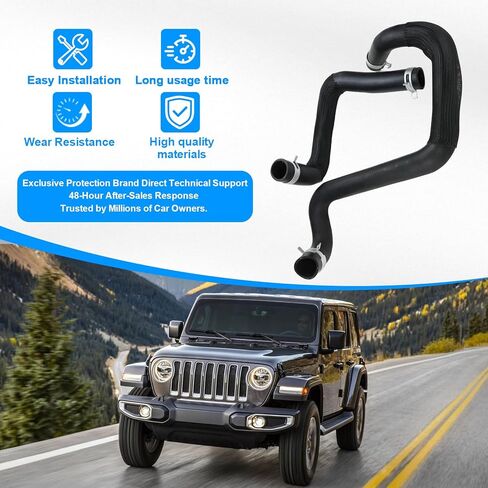 55111395AE 55111394AC Radiator Coolant Hose Compatible with Jeep Wrangler JK 3.6L V6 2012 2013 2014 2015 2016 2017 2018 Upper and Lower Cooling Outlet Pipe in Saudi Arabia