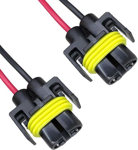 2 PCS H11 Connector, Female Fog Light Connector Plugs, Waterproof H11 Fog Light Wiring Plugs, Universal Pigtail Connectors for Most Cars (Black) in Saudi Arabia