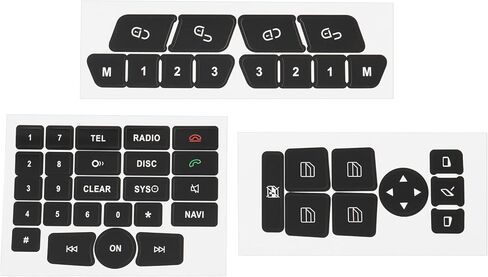 Car Repair Button Sticker Kit Door Center Console, Multimedia Control Panel Seats Compatible with Mercedes-Benz V2 (Set 1) in Saudi Arabia