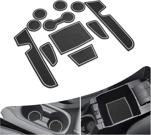 Center Console Liner Anti Dust Mat for Toyota Corolla 2019-2025 2026 Accessories Cup Holder Insert Door Pocket Pad Door Slot Trim for Corolla (LE, SE, FX, XSE) 11Pcs (Black) in Kuwait