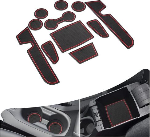 Center Console Liner Anti Dust Mat for Toyota Corolla 2019-2025 2026 Accessories Cup Holder Insert Door Pocket Pad Door Slot Trim for Corolla (LE, SE, FX, XSE) 11Pcs (Black) in Kuwait