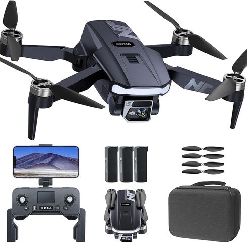 4K UHD GPS Drone with Camera for Adults N11 Pro, 90 Min 3 Battery Long Flight Time, Auto Return, Follow Me, Long Control Range, Brushless Motor, 5G FPV RC Quadcopter for Beginners in Kuwait