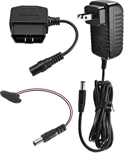 موفر ذاكرة السيارة موصل obd ll مناسب لجميع واجهة obd ll ذات 16 سنًا، طاقة مزدوجة 9 فولت تعمل بالبطارية ومحول 110 فولت in Kuwait