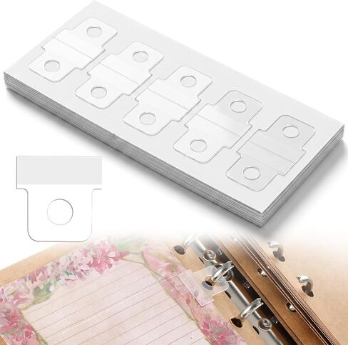 150 PCS Hole Reinforcement Stickers, Clear Binder Sheet Converter Sticker, Self-Adhesive Hole Punch Reinforcement Stickers Punched Page Binder Refill Insert for Notebooks Planner Scrapbooking in Kuwait