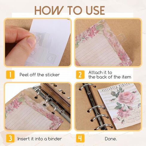 150 PCS Hole Reinforcement Stickers, Clear Binder Sheet Converter Sticker, Self-Adhesive Hole Punch Reinforcement Stickers Punched Page Binder Refill Insert for Notebooks Planner Scrapbooking in Kuwait