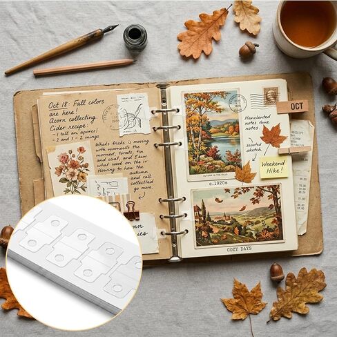 150 PCS Hole Reinforcement Stickers, Clear Binder Sheet Converter Sticker, Self-Adhesive Hole Punch Reinforcement Stickers Punched Page Binder Refill Insert for Notebooks Planner Scrapbooking in Kuwait