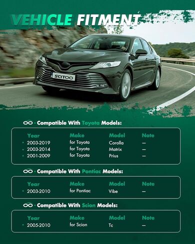 SCITOO 2 قطعة طقم تعليق أمامي Sway Bar Links 2003-2010 لـ Pontiac Vibe 2005-2010 لـ Scion tC 03-19 لتويوتا كورولا 2018 لتويوتا كورولا iM 03-14 لتويوتا ماتريكس 01-09 لتويوتا لبريوس in Kuwait
