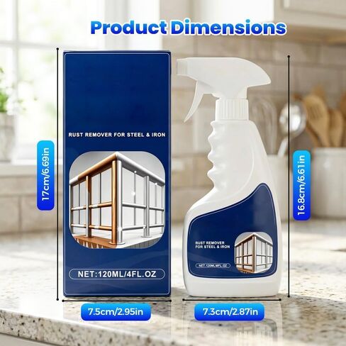 Rust Remover Spray for Metal, Heavy Duty Cleaner, Fast Acting, for Stainless Steel and Automotive Parts, 1 Pack (1) in Saudi Arabia