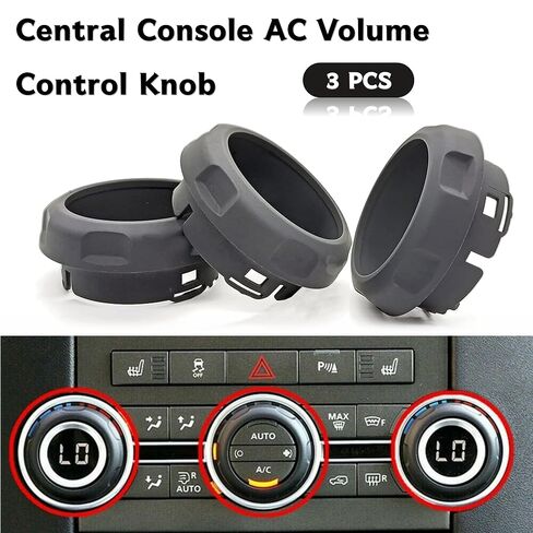DJF LR029591 3PCS Central Console AC Volume Control Knob Fit for Land Rover Range Rover Sport Discovery 4 2009 2010 2011 2012 2013 in Saudi Arabia