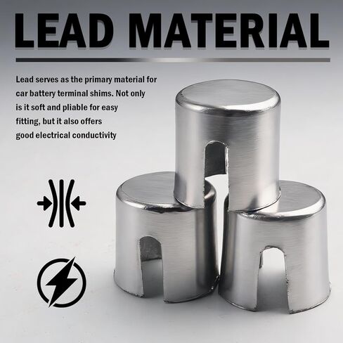 10PCS Car Battery Terminal Shim Kit,Lead Car Battery Post Shims Kit Includes 12PCS Fiber Washers for Negative/Positive Post,Essential Batteries Shim/Sleeve for Batteries Posts Repair in Saudi Arabia