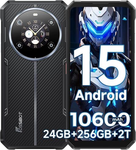 FOSSIBOT F109 5G Rugged Smartphone Unlocked, 24GB+256GB Storage, MTK Dimensity 6300 Chipset Rugged Cell Phone, Android 14,10600mAH Battery, 6.745" FHD Screen, 50MP+16MP+5MP Camera IP68/IP69K, NFC in Saudi Arabia