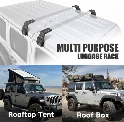 Roof Rack Mounting Brackets for Wrangler JL/JK (2007-2024), Gladiator JT, Cherokee XJ (1984-2001) - Heavy-Duty Steel, Easy Install, Secure Attachment for Cargo Management in Saudi Arabia