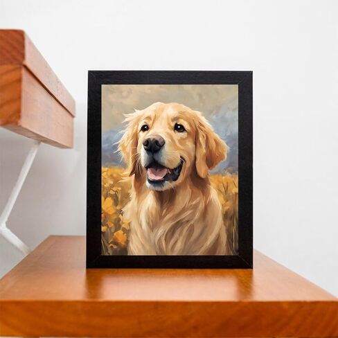 أطلق OKSGYTA العنان لإبداعك مع الطلاء DIY بالأرقام إصدار Golden Retriever، الطلاء بالأرقام للبالغين، 40 × 50 سم بدون إطار in Kuwait