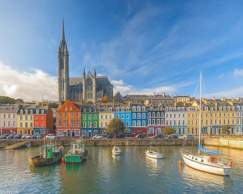 WUIVCTR Paint by Numbers Kit for Adults Beginner Impression St Colman's Cathedral Cobh Cork Ireland DIY Painting on Canvas by Numbers Acrylic Oil Painting for Home Decor Gifts 16" x 20" in Kuwait