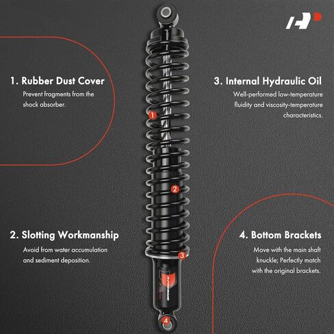 A-Premium Rear Towing Shocks Compatible with Jeep Grand Cherokee 1999-2004, WJ Series - 2x Replacement Suspension Load Adjusting Shock Absorber Strut in Kuwait