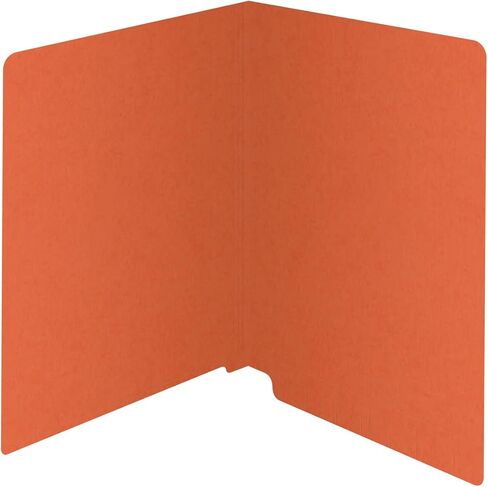 Ecom Folders End Tab File Folders | Letter Size 11 Pt Reinforced 2 Ply Tabs | Expandable Shelf Filing Organizer for Doctors Records, Patient Filing, & Office Documents | Orange, Box of 100 in Kuwait