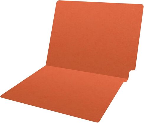 Ecom Folders End Tab File Folders | Letter Size 11 Pt Reinforced 2 Ply Tabs | Expandable Shelf Filing Organizer for Doctors Records, Patient Filing, & Office Documents | Orange, Box of 100 in Kuwait