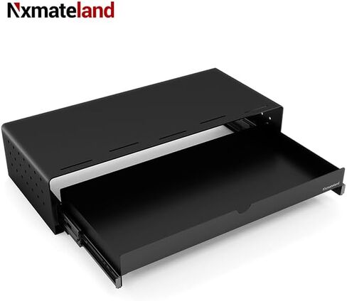 Heavy Duty Metal Monitor Stand, Strong Support Desk Organizer with Storage Shelf, Ergonomic Riser for Computer, Laptop & Printer, Space-Saving Desktop Organizer for Office Home in Kuwait