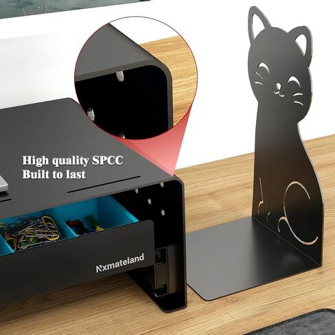 Heavy Duty Metal Monitor Stand, Strong Support Desk Organizer with Storage Shelf, Ergonomic Riser for Computer, Laptop & Printer, Space-Saving Desktop Organizer for Office Home in Kuwait