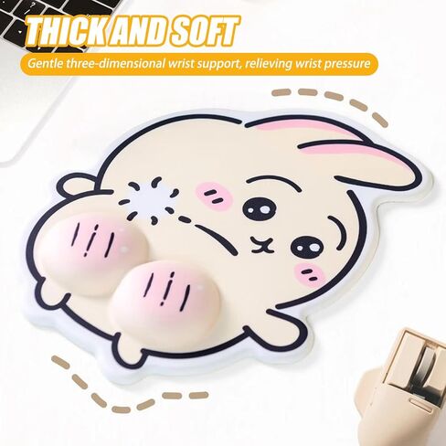 3D Cartoon Mouse Pad with Wrist Rest, Raised Buttocks Ergonomic Mousepad Funny Gift, Desktop Computer Laptop Gaming Mouse Pad with Wrist Support for Office/Home/School/Business/Internet Cafe (#A6) in Saudi Arabia