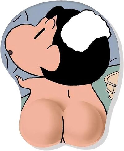 3D Cartoon Mouse Pad with Wrist Rest, Raised Buttocks Ergonomic Mousepad Funny Gift, Desktop Computer Laptop Gaming Mouse Pad with Wrist Support for Office/Home/School/Business/Internet Cafe (#A6) in Saudi Arabia