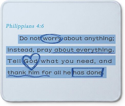 Floral Christian Mouse Pad, Christian Gifts for Women, Flower Bible Verse Scripture Cross Mouse Pads for Wireless Mouses Computers Laptop Desk Mat, 9.5x8 Inch in Kuwait
