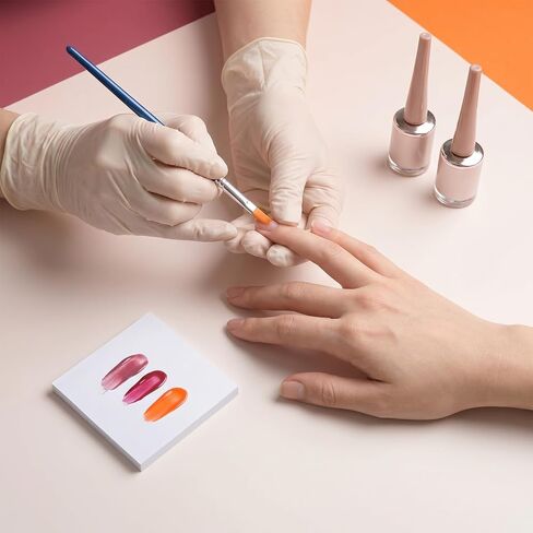400 قطعة من لوحة طلاء الأظافر للاستعمال مرة واحدة، لوحة أظافر للاستعمال مرة واحدة بمقاسين، أوراق لوحة أظافر هلامية مزدوجة الجوانب مطلية بمادة البولي إيثيلين مقاومة للماء للاستعمال مرة واحدة، لتزويد صالونات التجميل الملونة بالجل، باللون الأبيض in Kuwait