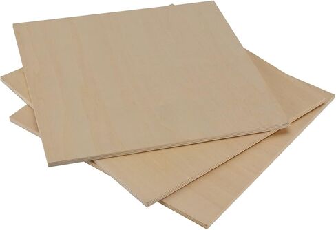 MUKCHAP 15 Piece 10 Inch Square Wood Sheets, 1/4 Inch Unfinished Wood Sheets, Plywood Boards for Crafts, Drawing, Carving, DIY in Kuwait