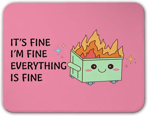 The Horrors Persist But So Do I Raccoon Mouse Pad, Funny Dumpster Fire Non-Slip Mousepad, Mental Health Humor Gifts for Nurse Coworker Best Friend, Sarcastic Desk Decor 10x8 inch in Kuwait