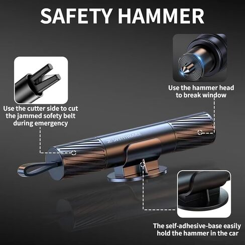 3Pcs Safe Hammer 2 in 1 car Window Breaker Tool, Upgraded Window Breaker Seatbelt Cutter for Men Women, Essential Car Emergency Kits for Vehicles in Saudi Arabia
